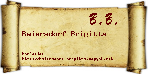 Baiersdorf Brigitta névjegykártya