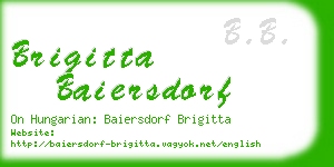 brigitta baiersdorf business card